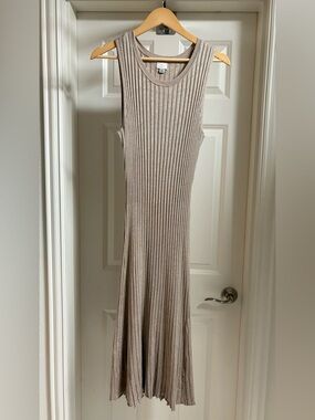 A New Day Sleeveless Sweater Tank Dress | XL | Tan